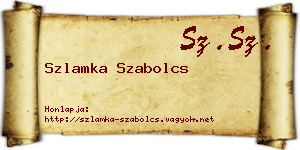 Szlamka Szabolcs névjegykártya