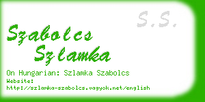 szabolcs szlamka business card